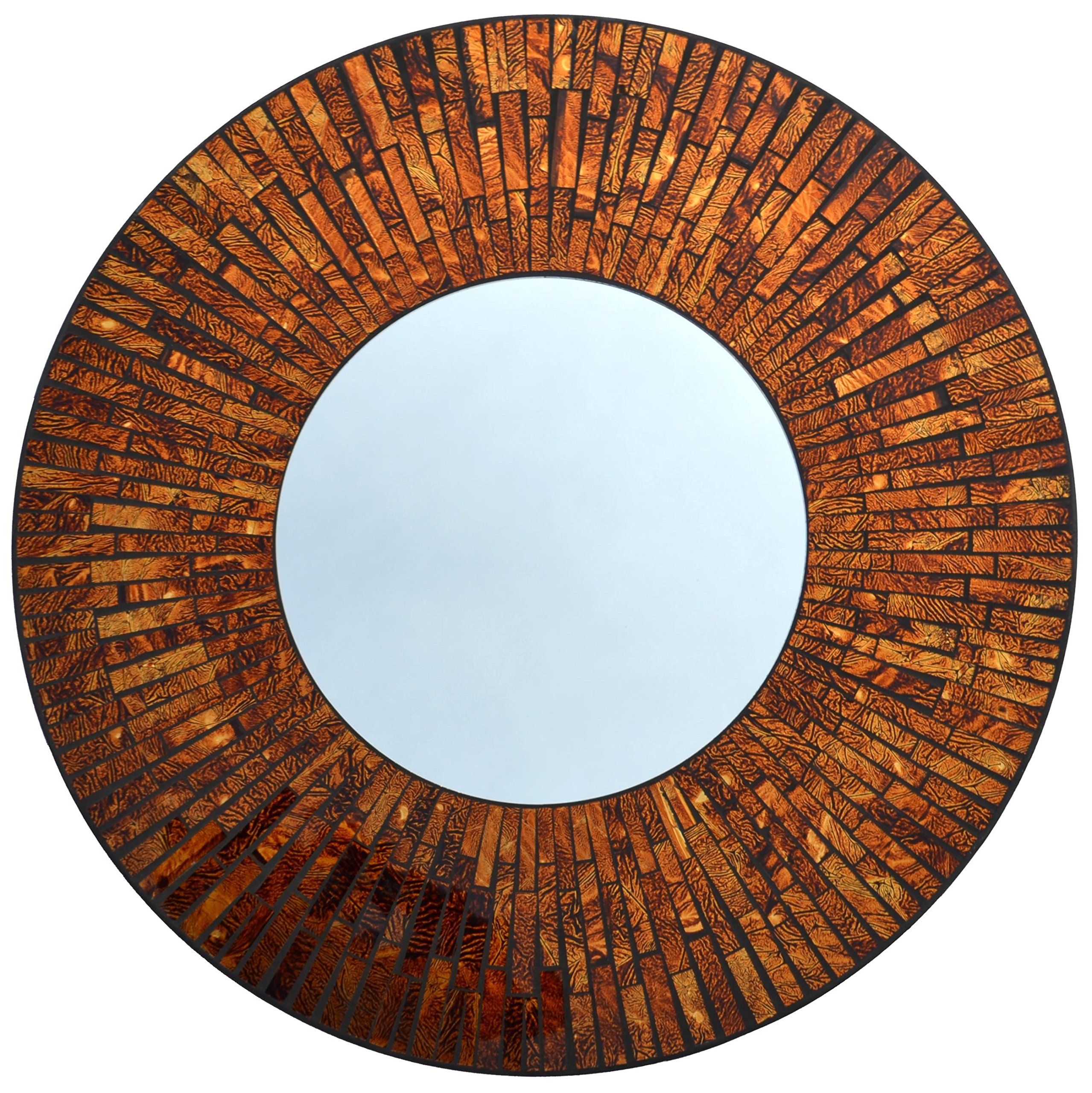 Baltic Amber Round Mosaic Wall Mirror - 23.5