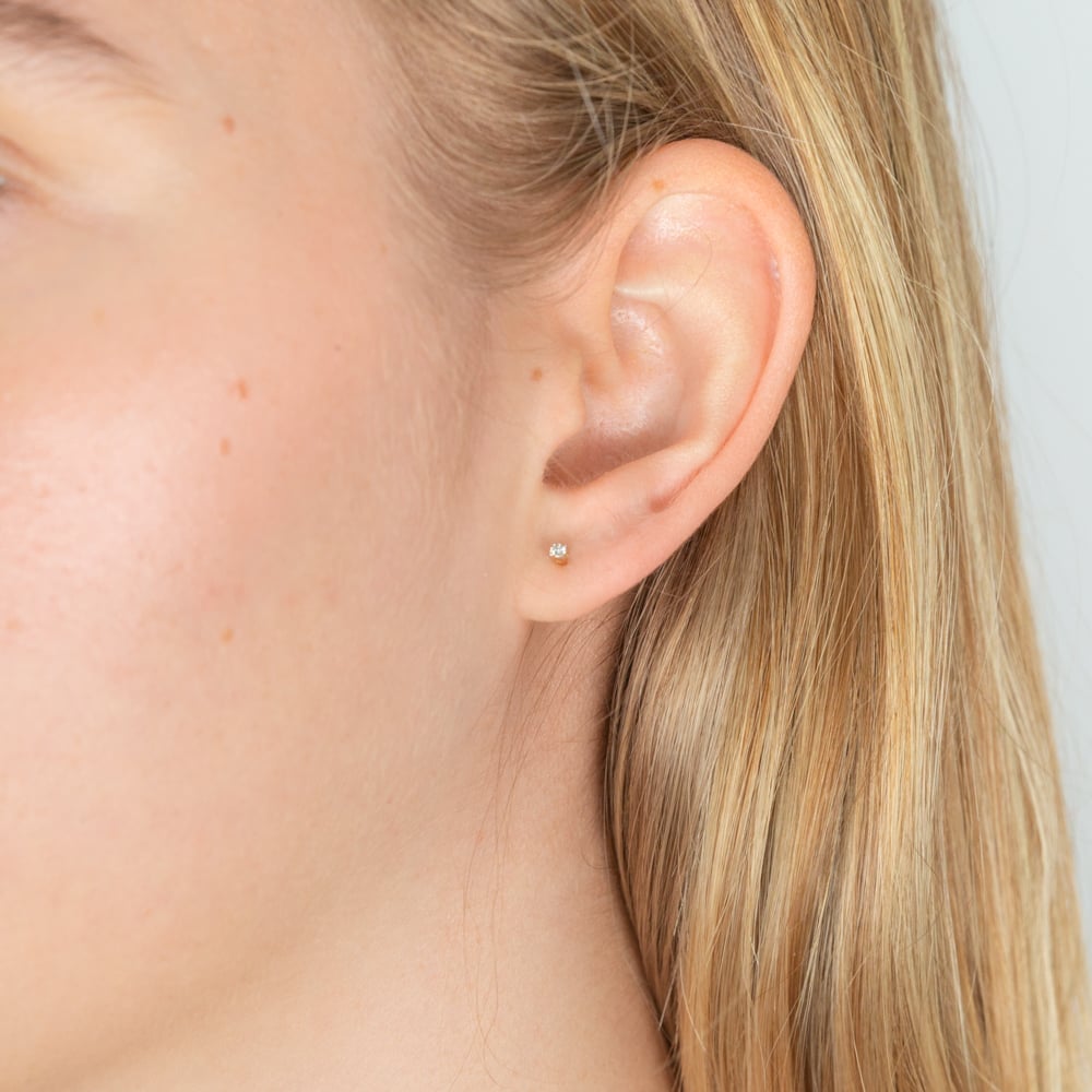 9ct Yellow Gold 0.05 Carat Diamond Stud Earrings for Women - Elegant Everyday Jewelry Gift for Anniversary, Birthday & Special Occasions