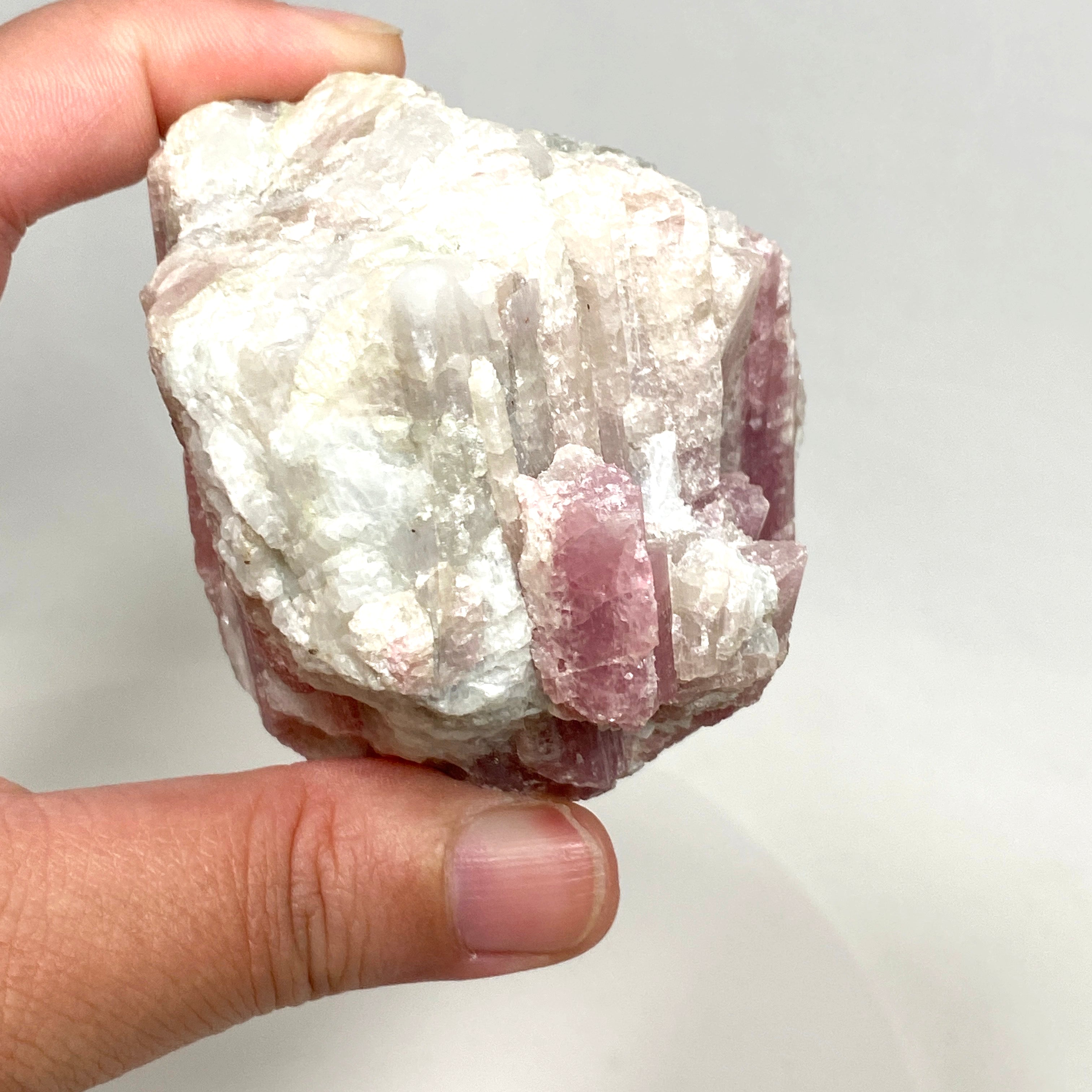 Natural Pink Tourmaline on Quartz Crystal - PTQ 04 Specimen for Mineral Collectors, Healing Crystals & Home Decor | Perfect for Meditation, Reiki & Display Cases