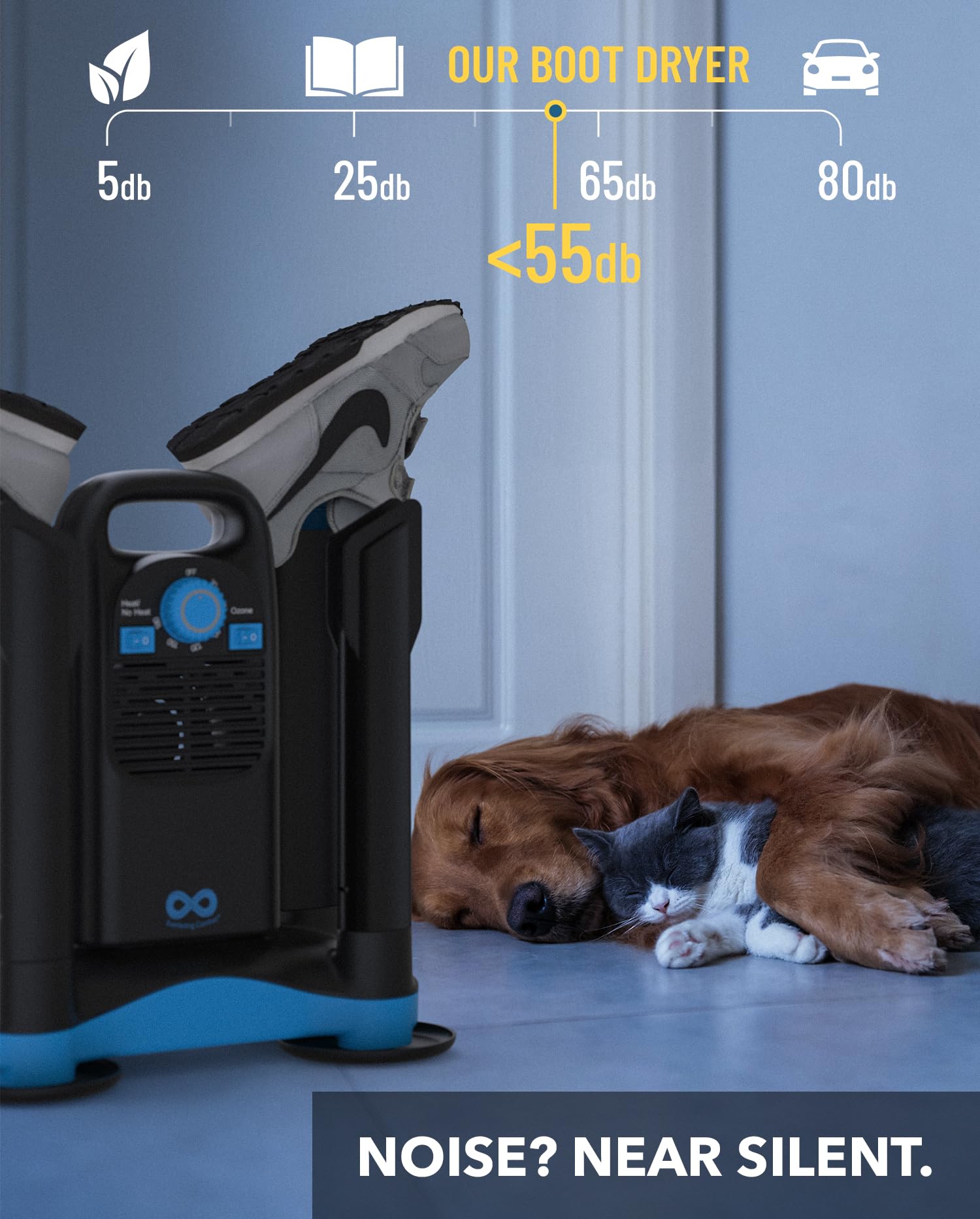 Everlasting Comfort Upgraded Boot Dryer - Fast 80-Minute Drying for Work Boots, Sneakers & Ski Gear | Electric Shoe Deodorizer with Heat Blower | Perfect for Drying Gloves, Helmets & Boxing Equipment After Sports & Outdoor Activities