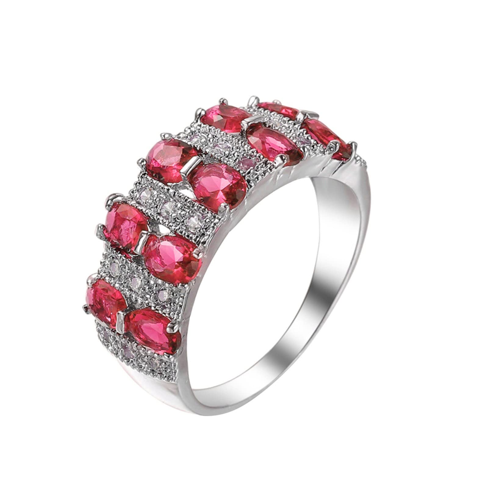 Trendy Silver Women's Fashion Full Diamond Zircon Ring - Elegant Jewelry for Ladies & Men | Perfect for Weddings, Parties & Daily Wear
