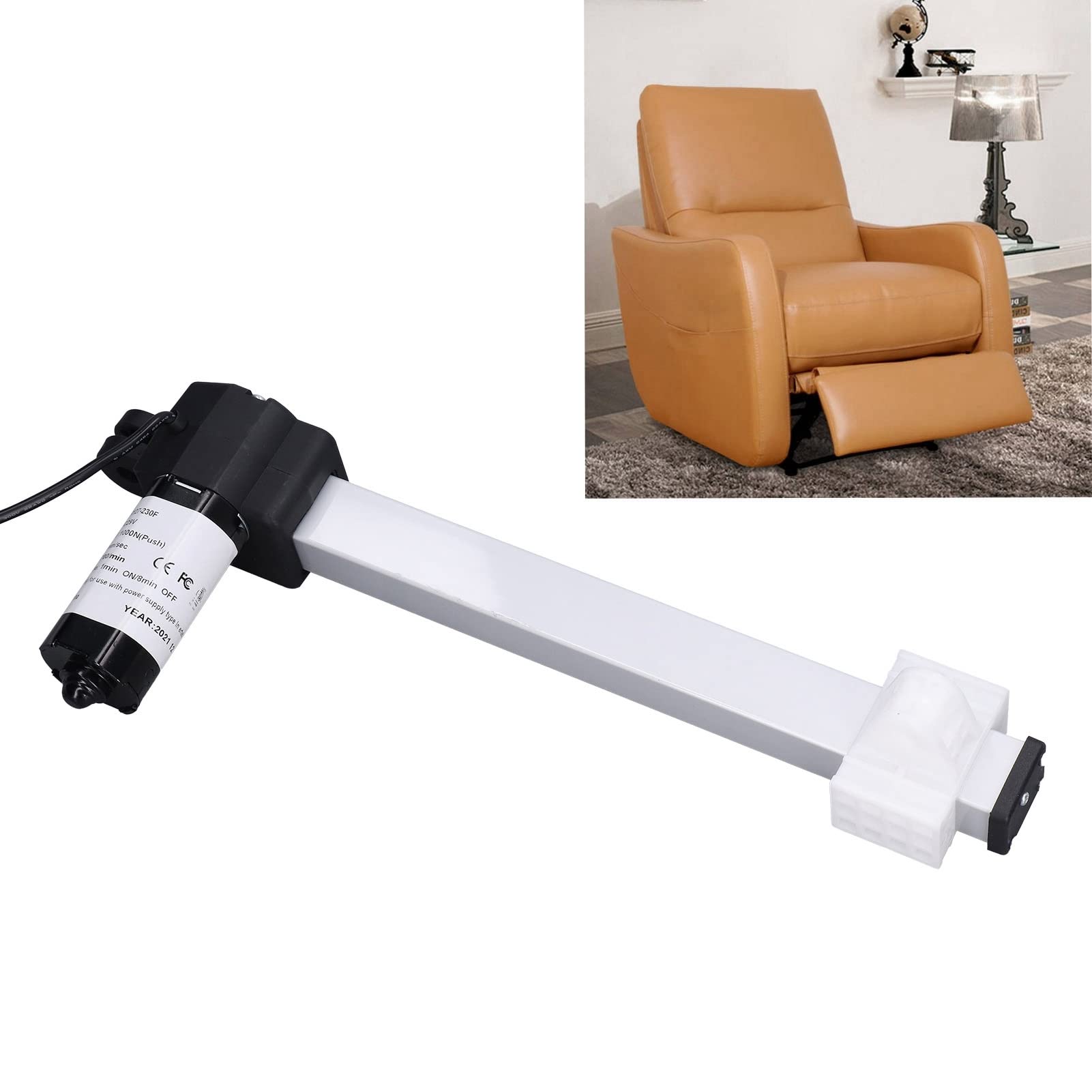 Electric Recliner Motor Actuator 230mm/9in DC29V - Replacement Motor for Electric Sofa, Bed & Recliner Chairs - Heavy Duty Quiet Linear Actuator for Home Theater Seating, Massage Chairs & Adjustable Furniture