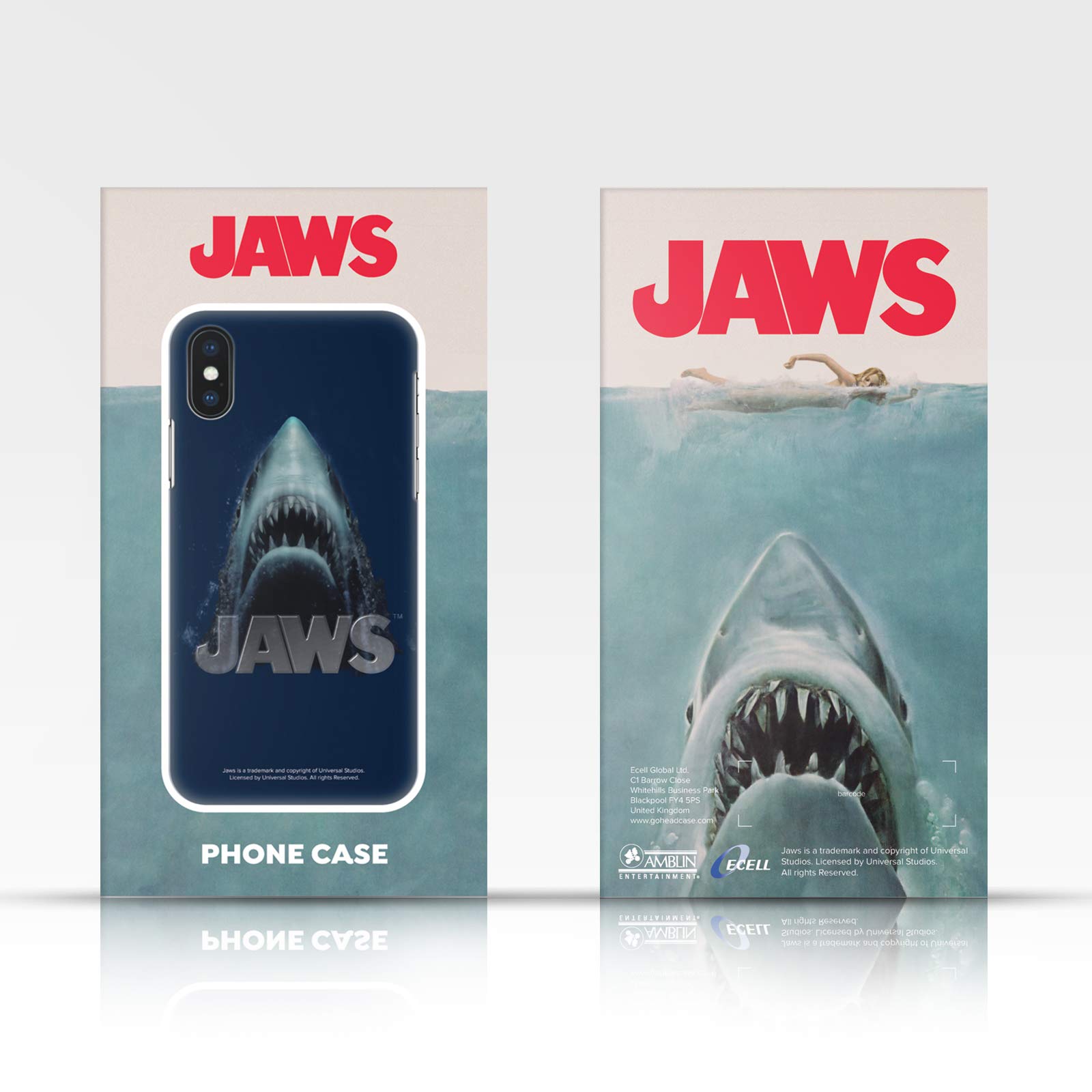 Officially Licensed Jaws Grunge Art Soft Gel Case for Apple iPhone 11 Pro Max - Durable Protective Phone Cover with Unique Movie Design, Perfect for Fans and Everyday Use