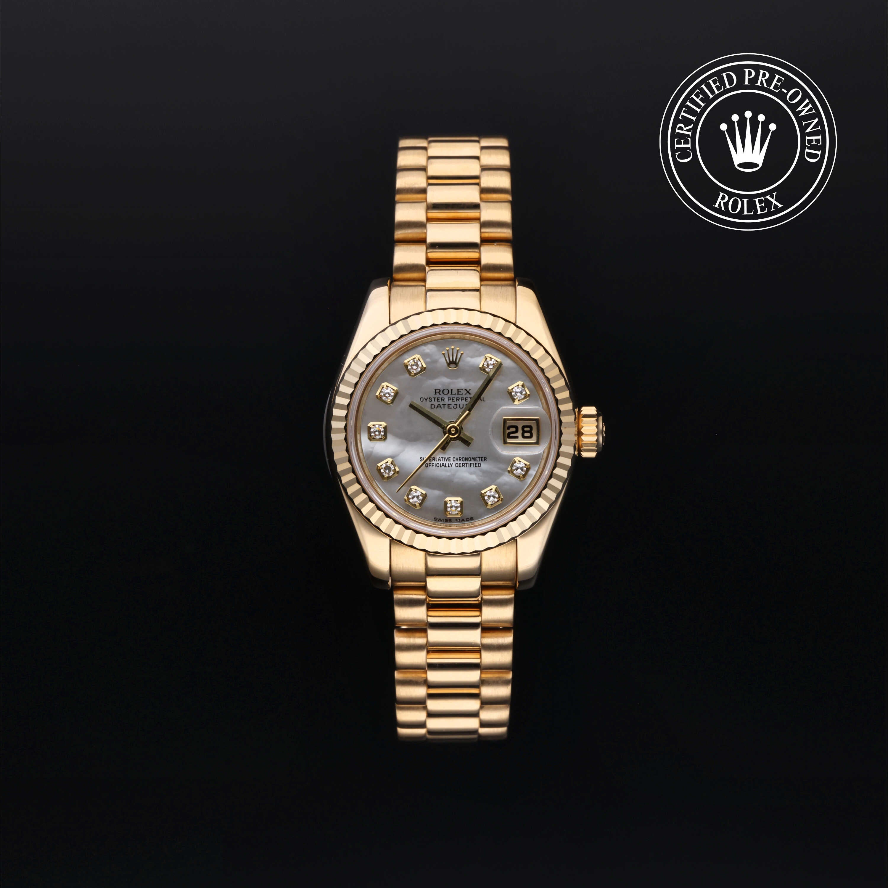 Rolex Oyster Perpetual Lady Datejust 26mm Watch - Luxury Women's Stainless Steel Automatic Watch with Date Display - Perfect for Business, Parties & Special Occasions