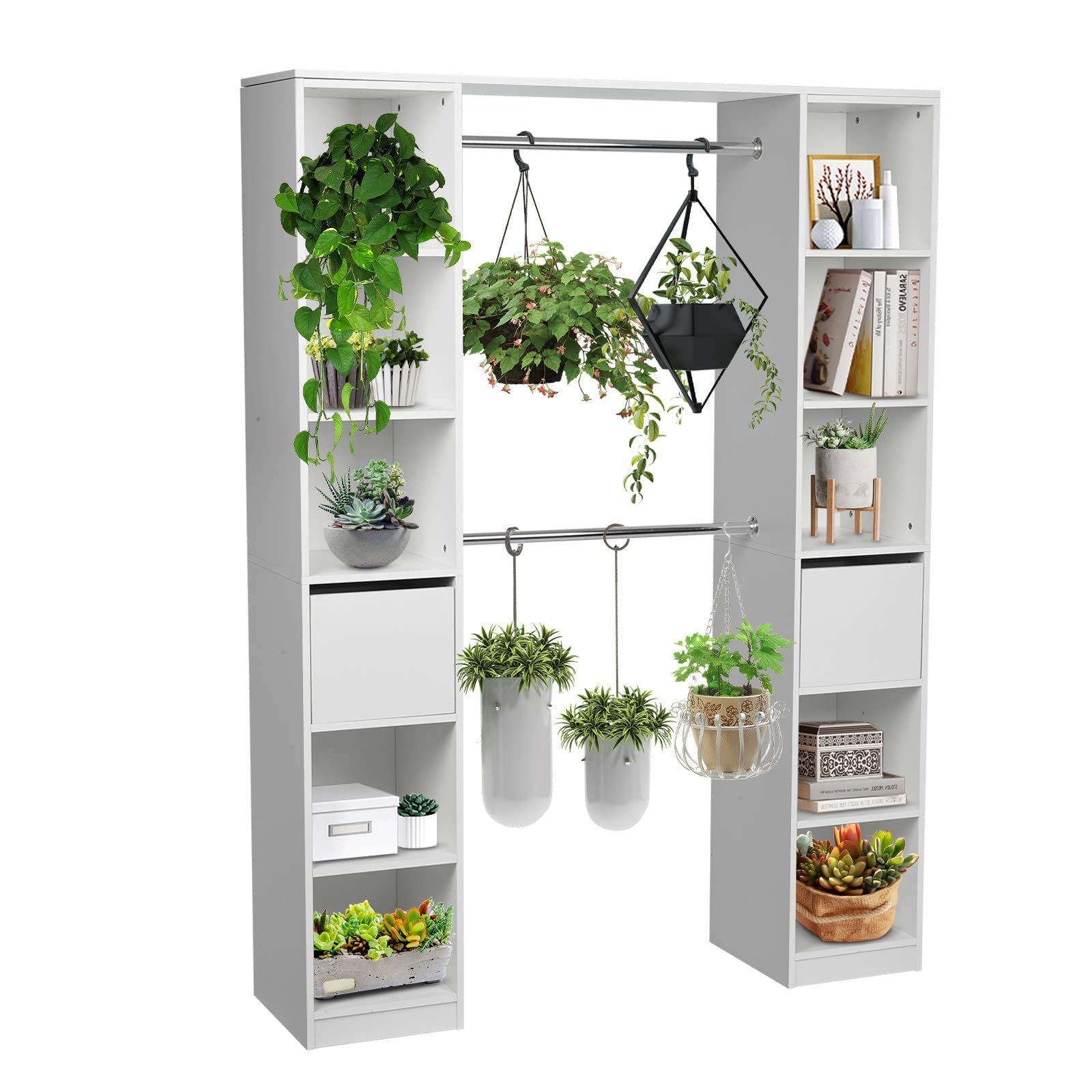 Nordic Simpleness Windbreaker Hat Rack - Multifunctional Combination Coat Rack for Wardrobe Organization (White) | Perfect for Entryway, Bedroom & Closet Storage