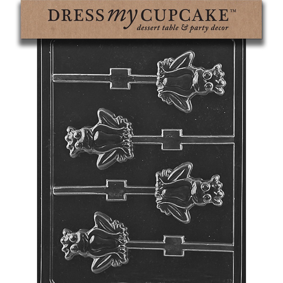 Frog Prince Chocolate Candy Mold for Cupcake Decorations | DIY Lollipop & Baking Supplies | Perfect for Birthday Parties, Baby Showers & Fairy Tale Themed Events
