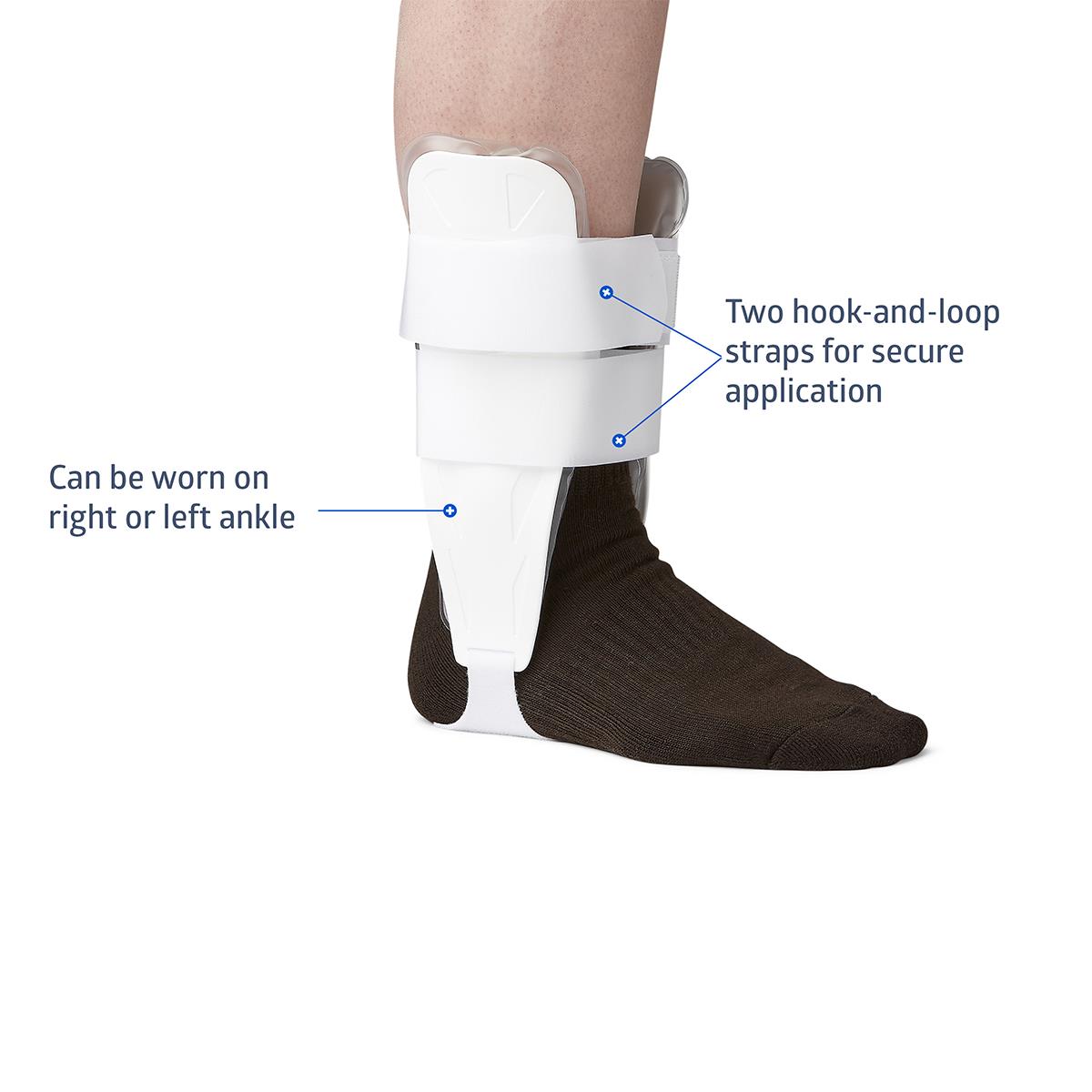 Stirrup Ankle Splint with Adjustable Air Bladders - Support & Stabilize Sprains, Fractures - Ideal for Sports Injuries & Post-Surgery Recovery