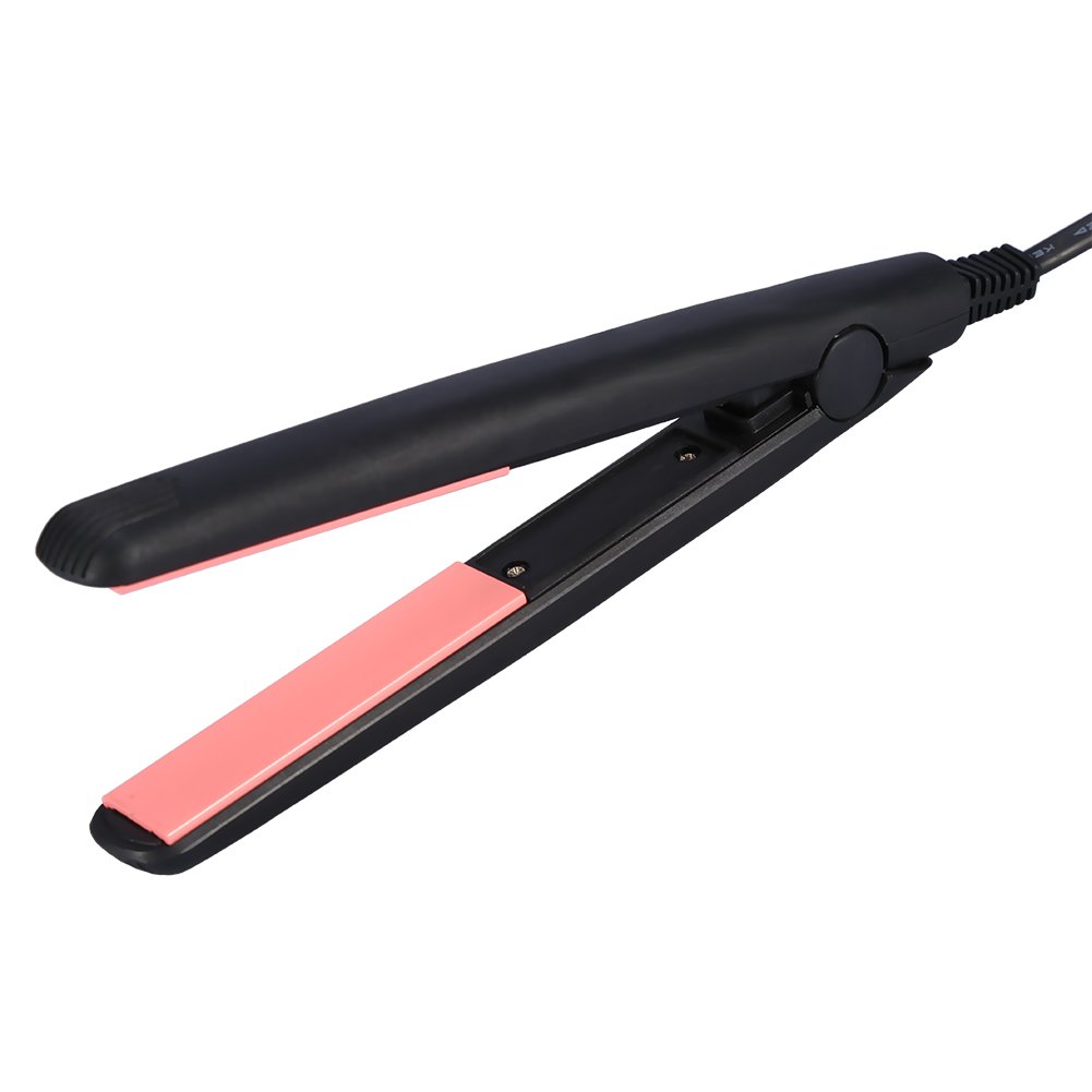 Mini Hair Straightener - Ceramic Flat Iron for Long & Short Hair with LED Display & Adjustable Temp up to 200°C | Perfect for Travel, Home Use & Salon Styling (US)