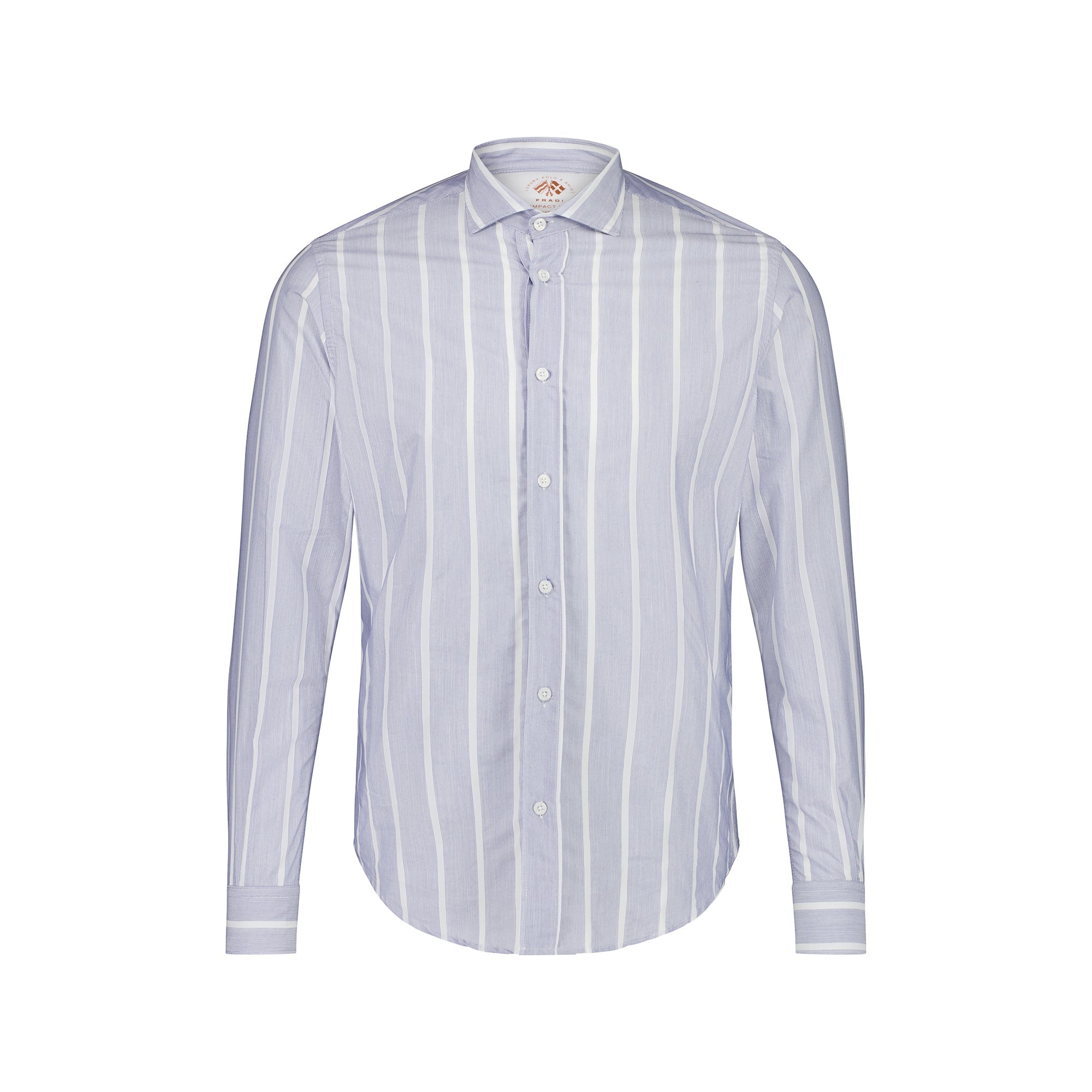 FRADI Men's Cotton Polyamide Blend Casual Shirt - Breathable & Comfortable White and Blue Button Down Shirt for Work, Travel & Everyday Wear