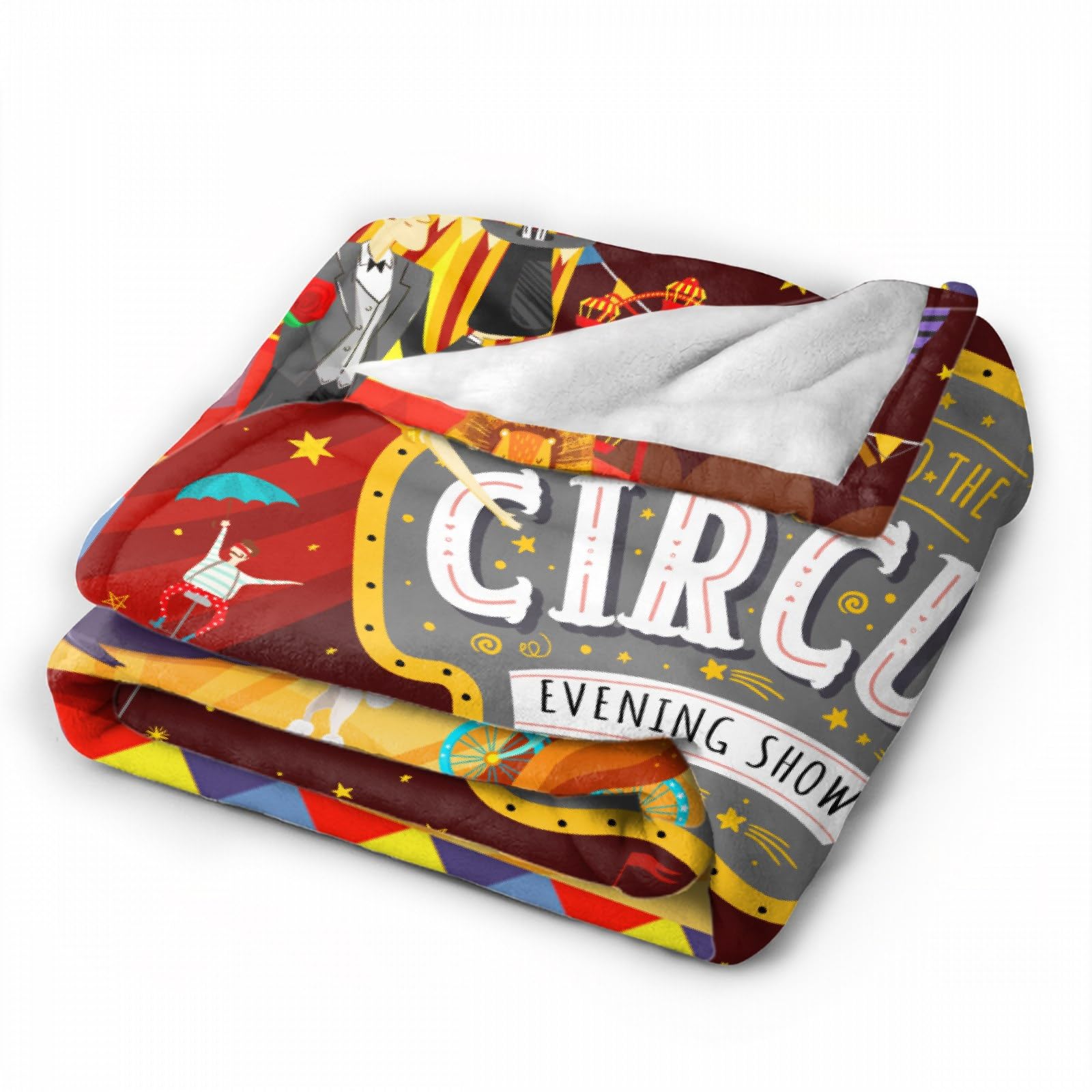 Animal Circus Soft Fleece Blanket - All Season Cozy Throw for Bed, Sofa & Couch (50x40 Inches) - Perfect for Home Decor, Movie Nights & Gift Giving