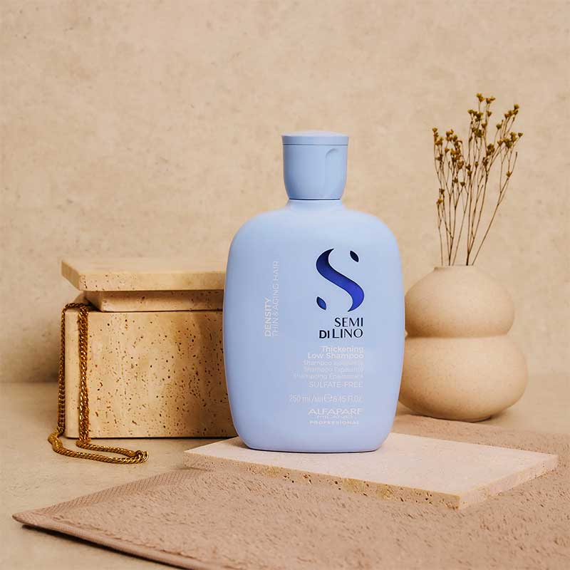 Alfaparf Semi Di Lino Density Thickening Low Shampoo for Thin Hair - Volumizing & Strengthening Formula for Fine Hair - Perfect for Daily Use & Hair Growth Care
