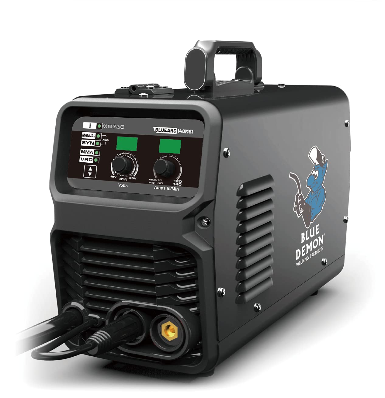 BLUEARC 140 MSI Inverter Welding Machine - Portable ARC Welder 140Amp, 110V/220V Dual Voltage, IGBT Technology - Perfect for Home DIY, Metal Fabrication & Automotive Repair (BLUEARC-140MSI)