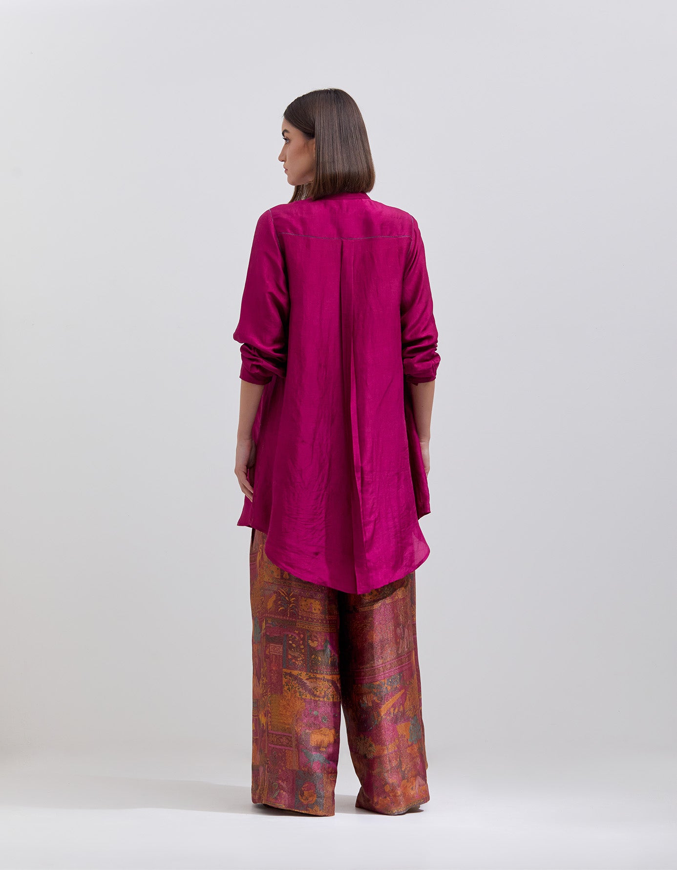 Luxury Oversized Silk Shirt for Women - Elegant Purple Blouse for Casual & Office Wear | Perfect for Layering & Special Occasions
