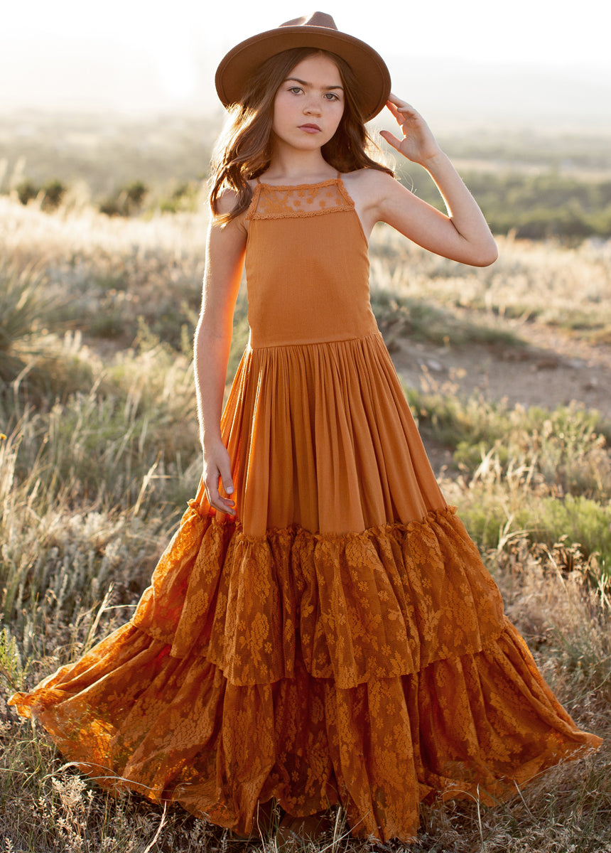 Catrin Dress in Marigold - Flowy Summer Maxi Dress for Women | Perfect for Beach Vacations, Date Nights & Boho Chic Outfits