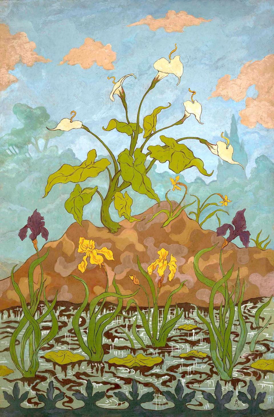 Artifact Wooden Puzzles - Paul Ranson Flowers Double-Sided Puzzle for Adults | Home Decor & Gift Idea