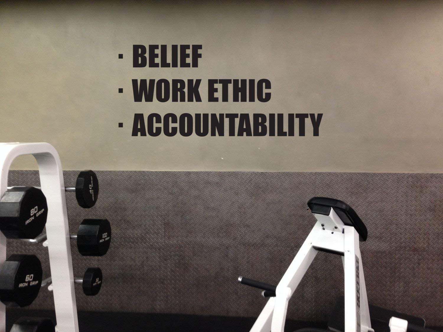 Best Home Gym Wall Decals - Motivational Quotes for Work Ethic & Accountability - Perfect for Home Office & Fitness Room Decor