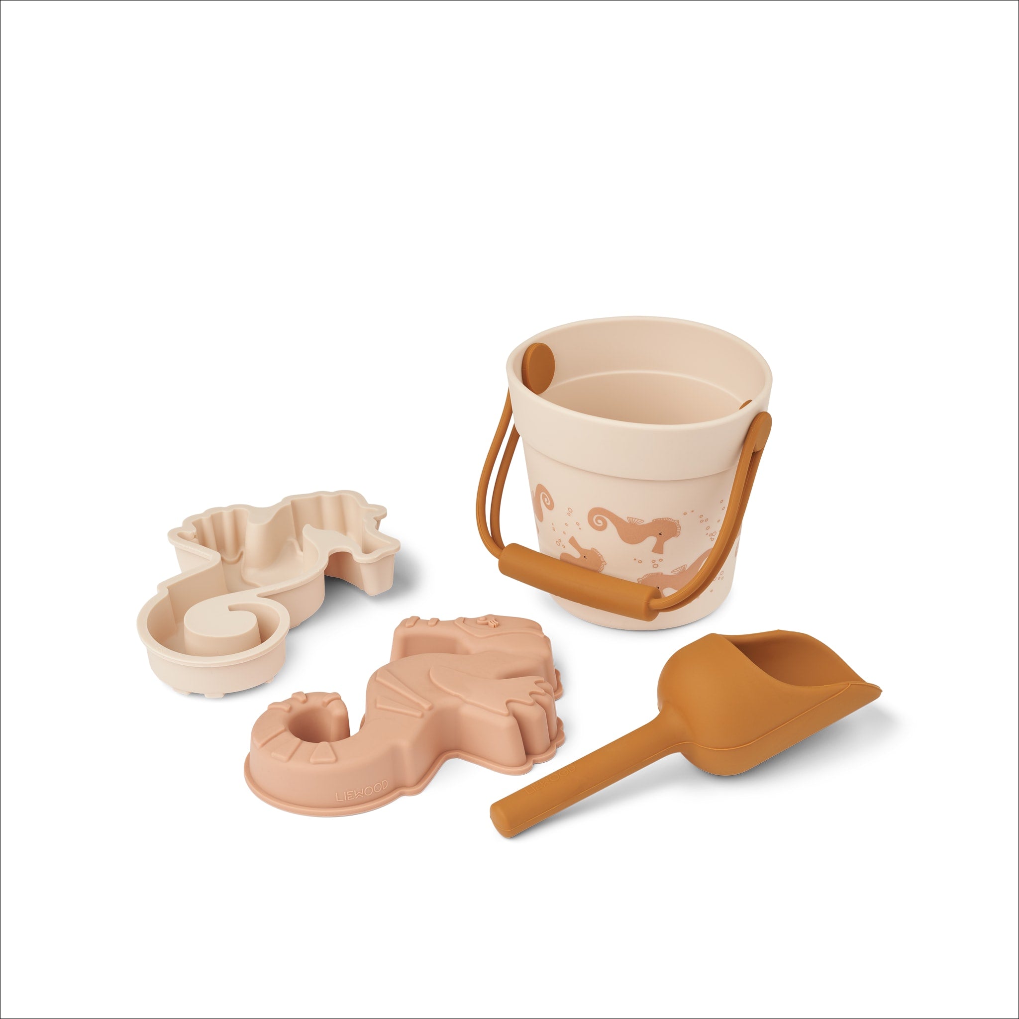 LIEWOOD Mini Seahorse Beach Set - Cute Seahorse & Apple Blossom Design for Kids, Perfect for Summer Beach Trips, Pool Parties & Outdoor Adventures