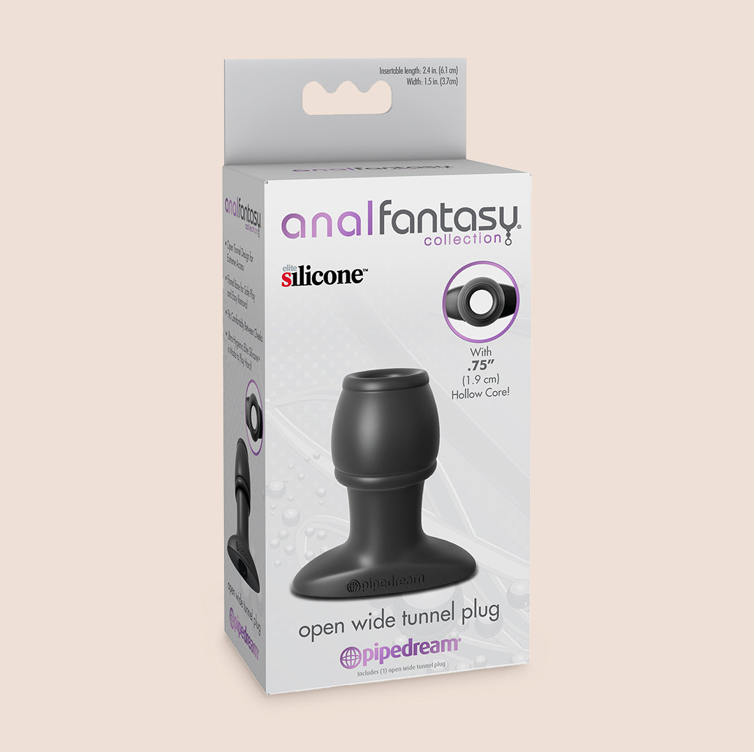 Anal Fantasy Open Wide Tunnel Plug - Silicone Stretching Plug for Comfortable Wear | Perfect for Beginners, Advanced Play, and Training Scenes