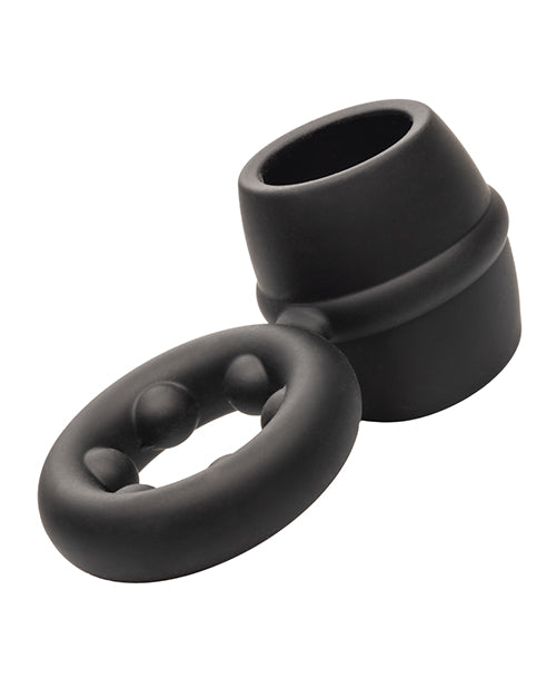 Alpha Liquid Silicone Dual Magnum Ring - Black - Comfortable & Durable Cocktail Ring for Women - Perfect for Parties, Weddings & Evening Events
