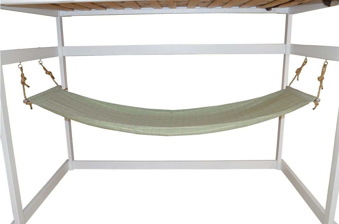 Premium Twin Hammock with Heavy-Duty Mounting Hardware - Cottage Green Outdoor Hanging Bed for Backyard, Patio & Camping Relaxation