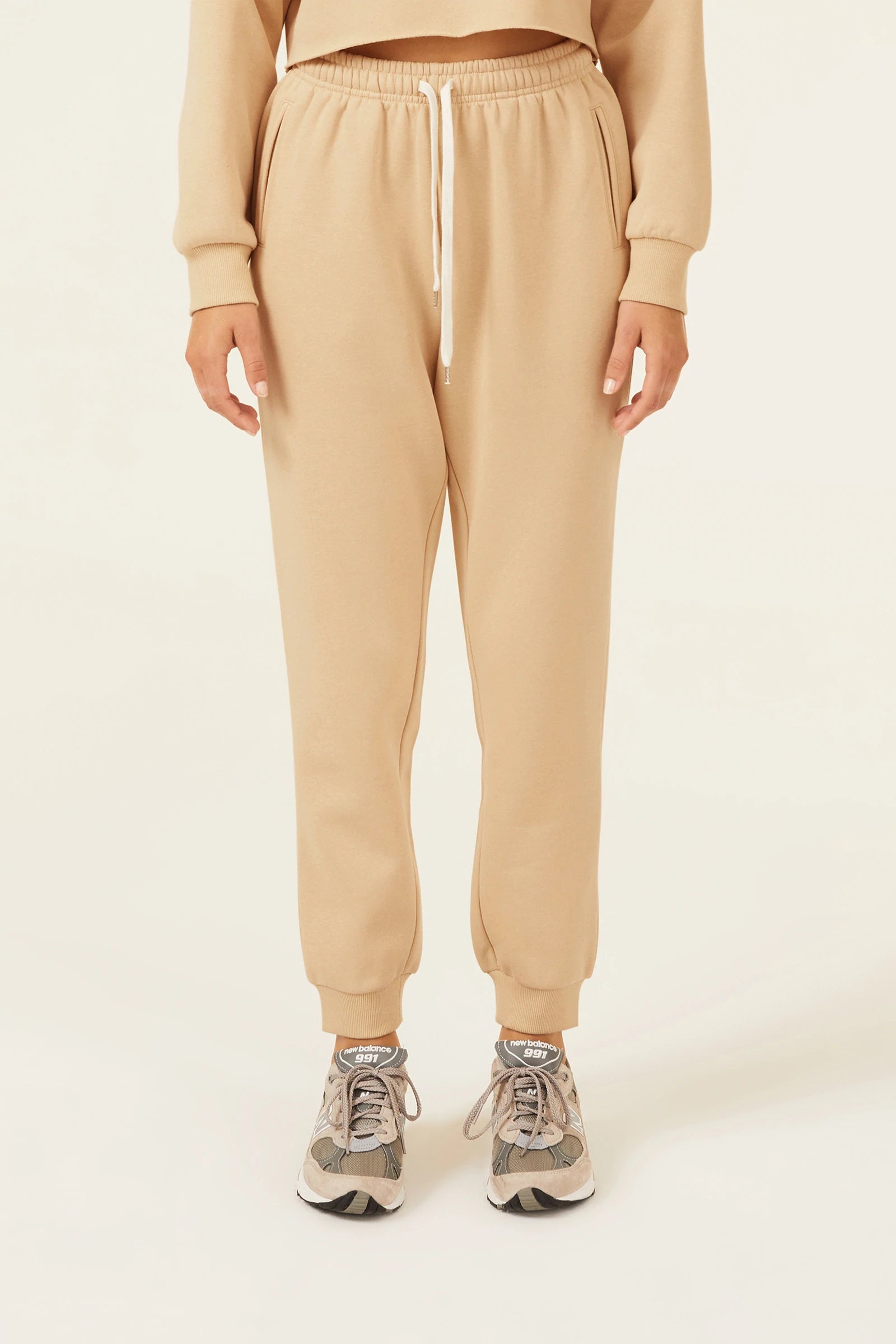 Carter Classic Trackpants for Men - Comfortable Athletic Jogger Pants in Sand Color - Perfect for Gym, Running, and Casual Wear
