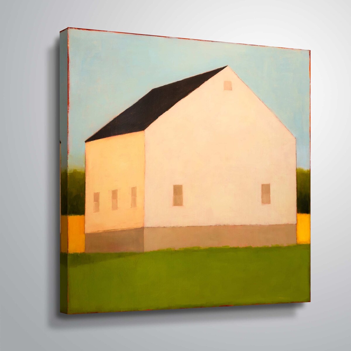 Big As a Barn Gallery Wrapped Canvas - Large Farmhouse Wall Art Decor for Living Room, Bedroom & Office - Rustic Countryside Painting on Premium Canvas
