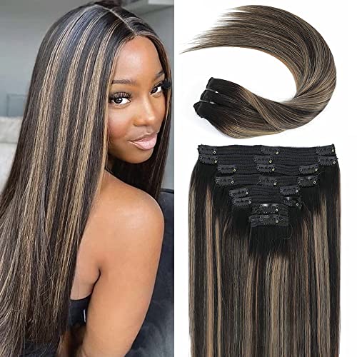 #1B/27/1B Natural Black Mixed Caramel Blonde