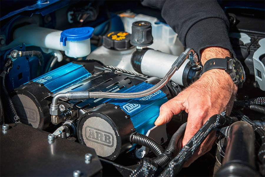 ARB Brushless Twin Air Compressor On Board - High Performance Off-Road & 4x4 Vehicle Tire Inflation System for Adventure & Emergency Use