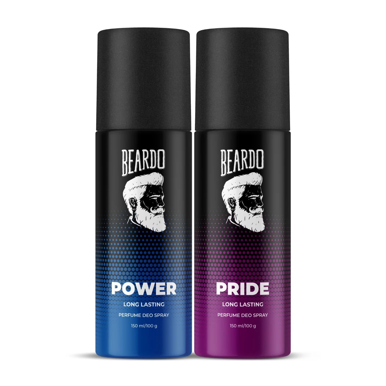 Beardo Power & Pride Perfume Body Spray 150ml x 2 Pack - Long Lasting Fougere & Aromatic Deodorant for Men - Perfect Gift Set for Brother & Friends - Ideal for Gym, Office & Daily Freshness