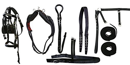 Medium to Large Pony Size Heavy-Duty Nylon Driving Harness - Durable for Training, Shows & Farm Work