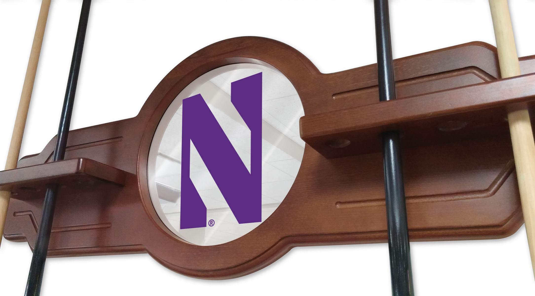 Premium Black Northwestern Cue Rack by Holland Bar Stool - Durable Billiard Accessory for Pool Tables, Game Rooms & Sports Bars