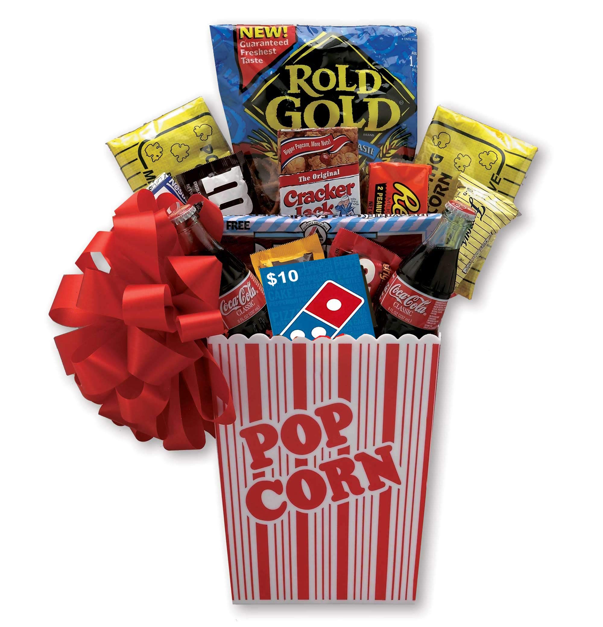 Ultimate Family Movie Night Gift Basket - Includes Domino's Pizza Gift Card, Popcorn, Candy & Snacks for Cozy Movie Nights at Home | Perfect Gift for Holidays & Family Gatherings