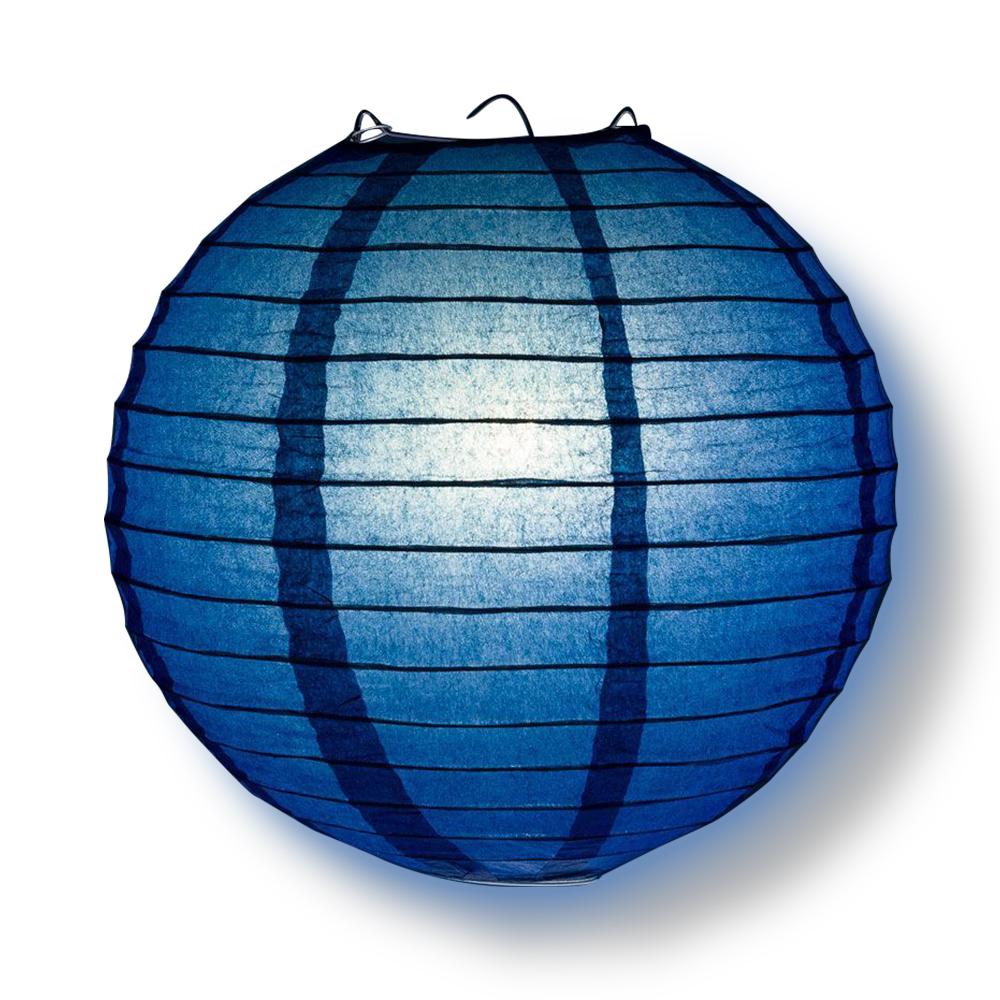12-Piece Navy Blue Paper Lantern Set - 12/10/8 Inch Hanging Party Decorations for Weddings, Baby Showers & Home Decor