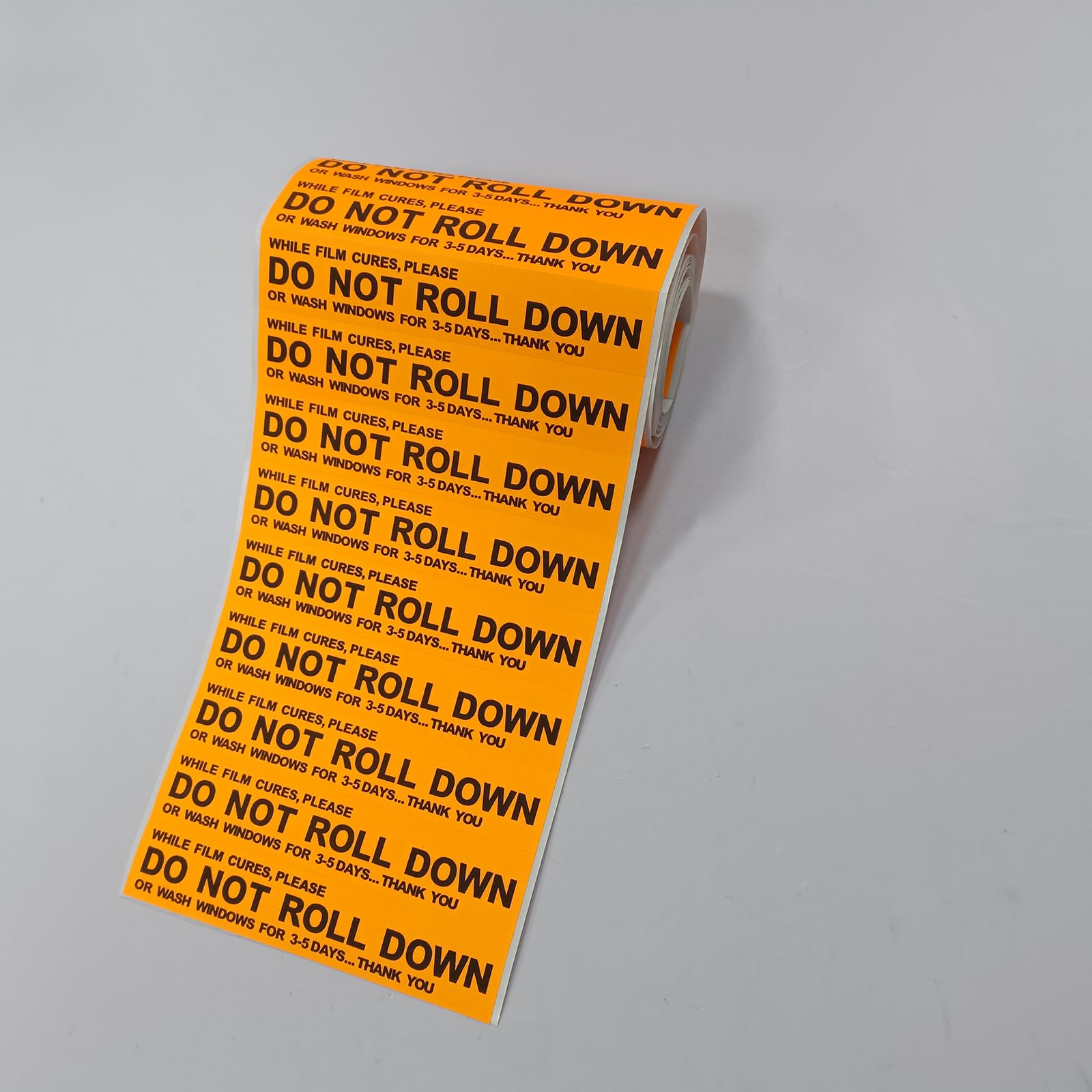 300Pcs Orange Vinyl Wrap Warning Stickers - Car Window Tint Tools for Auto Detailing & Paint Protection | Prevent Rolling Down Windows During Installation