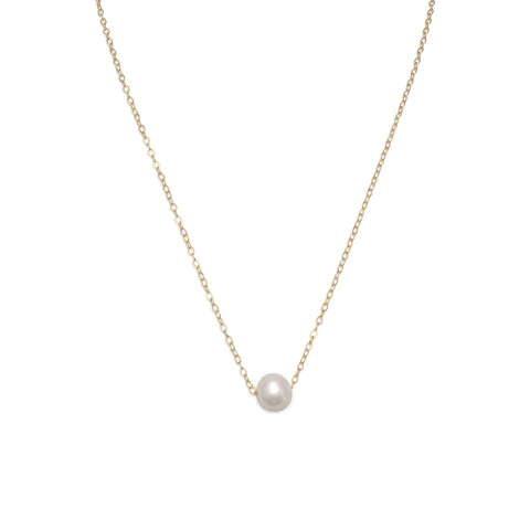 Elegant Gold Floating Pearl Necklace for Women - Perfect for Weddings, Parties & Special Occasions