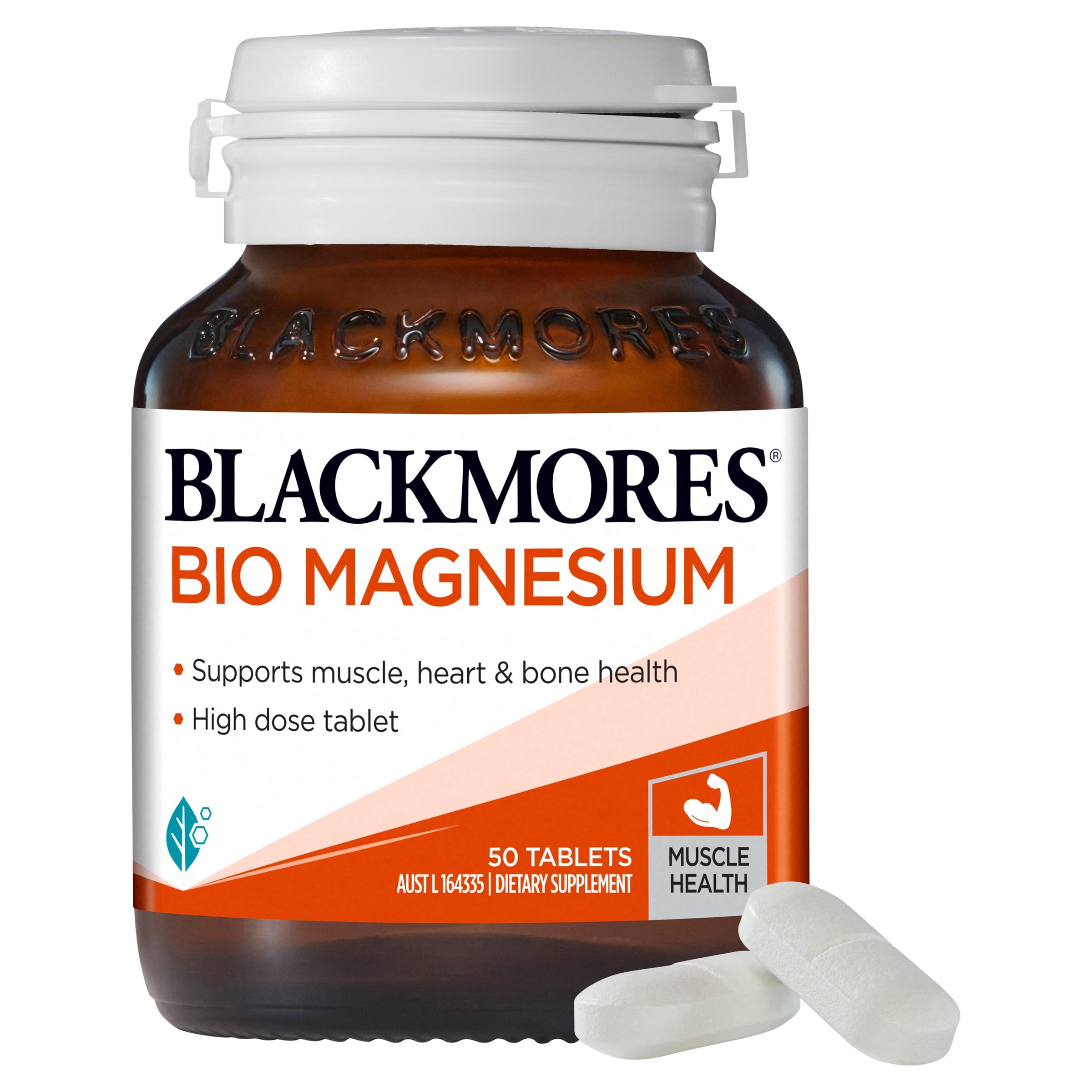 Blackmores Bio Magnesium Supplement - High Absorption Magnesium for Muscle & Nerve Support - Vegan & Non-GMO - Ideal for Athletes, Stress Relief & Better Sleep