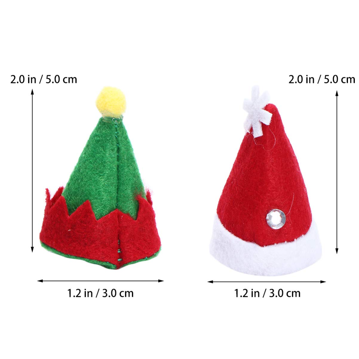 24pcs Mini Santa Hats for Lollipops - Christmas Candy Covers & Party Favors - DIY Crafts, Doll Decorations, Tree Ornaments - Perfect for Holiday Parties, Gift Wrapping & Festive Decor