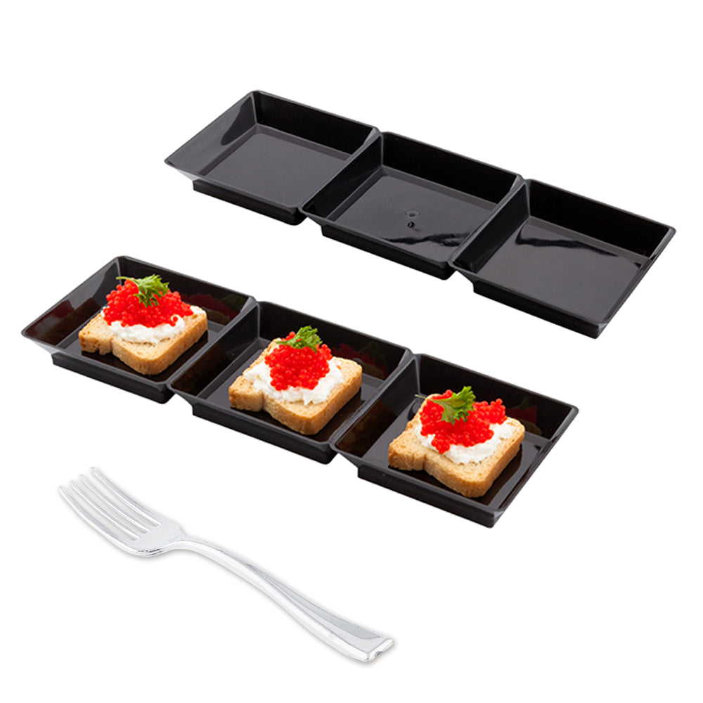 100-Pack Black Rectangle 7.5