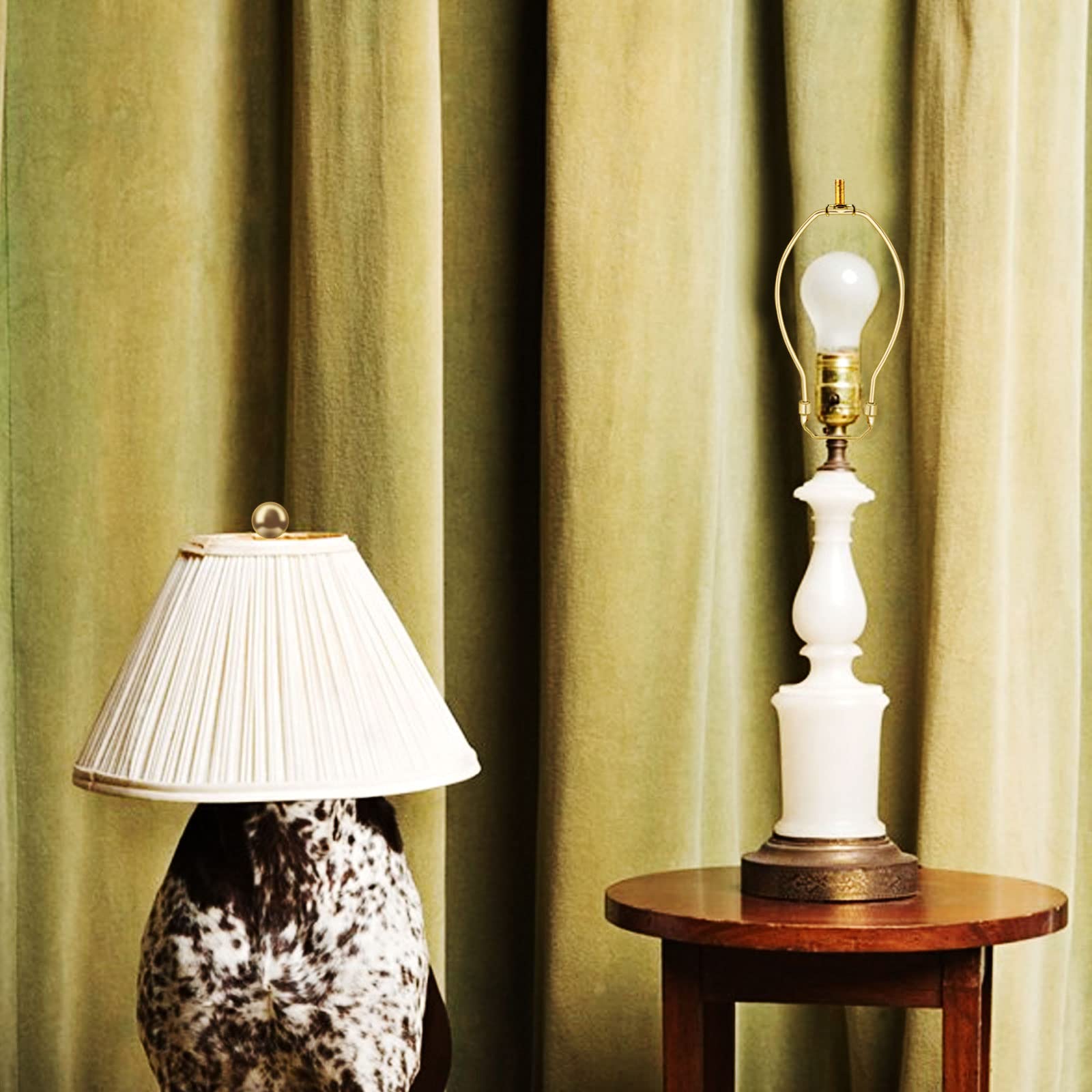 Heavy Duty Detachable Lamp Shade Harp Holders - Set of 2 Gold 6 Inch Brackets for DIY Floor, Table, Wall Lamps & Chandeliers - Perfect for Living Room, Bedroom & Home Decor Lighting Projects