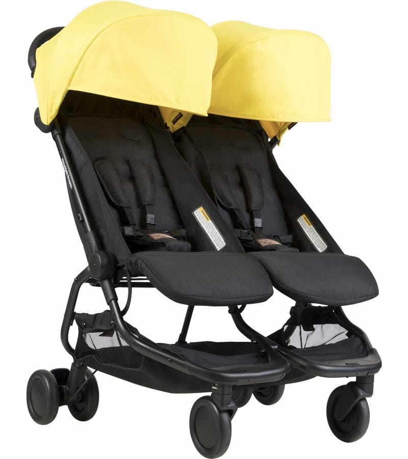 Mountain Buggy Nano Duo Double Stroller - Lightweight Compact Travel Stroller for Twins & Toddlers | Perfect for Air Travel, Shopping & Outdoor Adventures