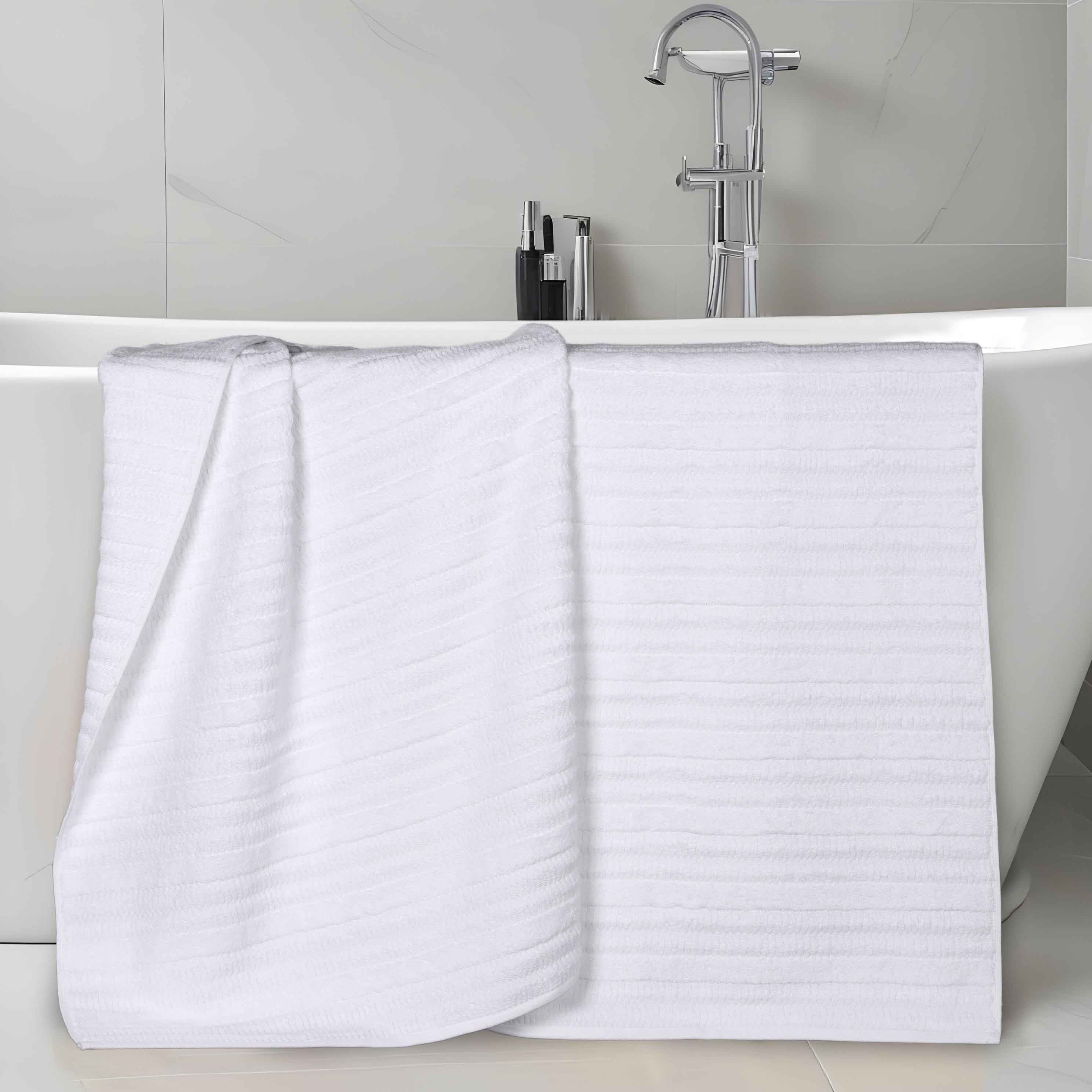 Premium Mika Smart Twist Cotton Bath Sheets - Ultra Soft & Absorbent, Set of 2 (Grey) - Luxury Spa & Bathroom Essentials for Hotels & Home Use