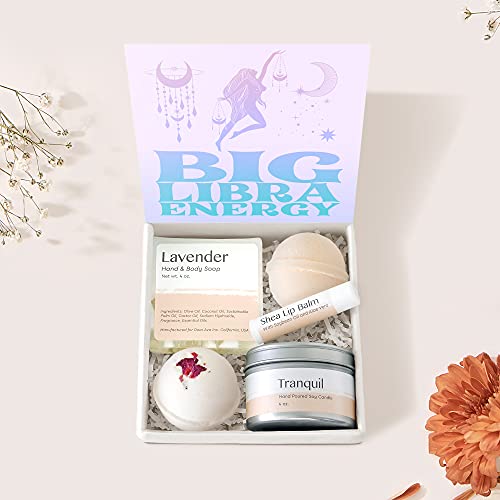 Libra Zodiac Gift Box Set - Tarot Birthday & Holiday Present for Best Friends, Sister, Niece, Women | Unique Astrology Gift with Heartfelt Card & Spa Items | Perfect for Birthdays, Anniversaries & Self-Care Moments