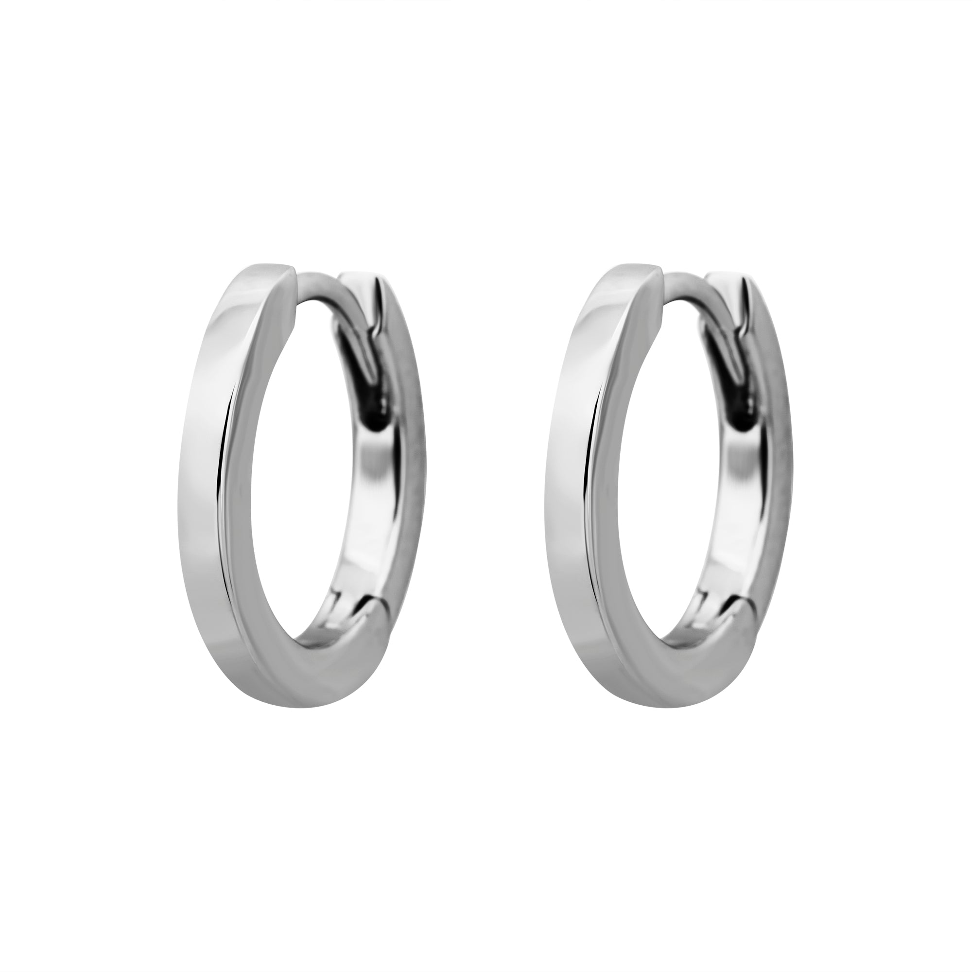 Large Silver Square Huggie Earrings for Women - Trendy Minimalist Hoop Earrings for Everyday Wear | Perfect for Work, Parties & Casual Outfits