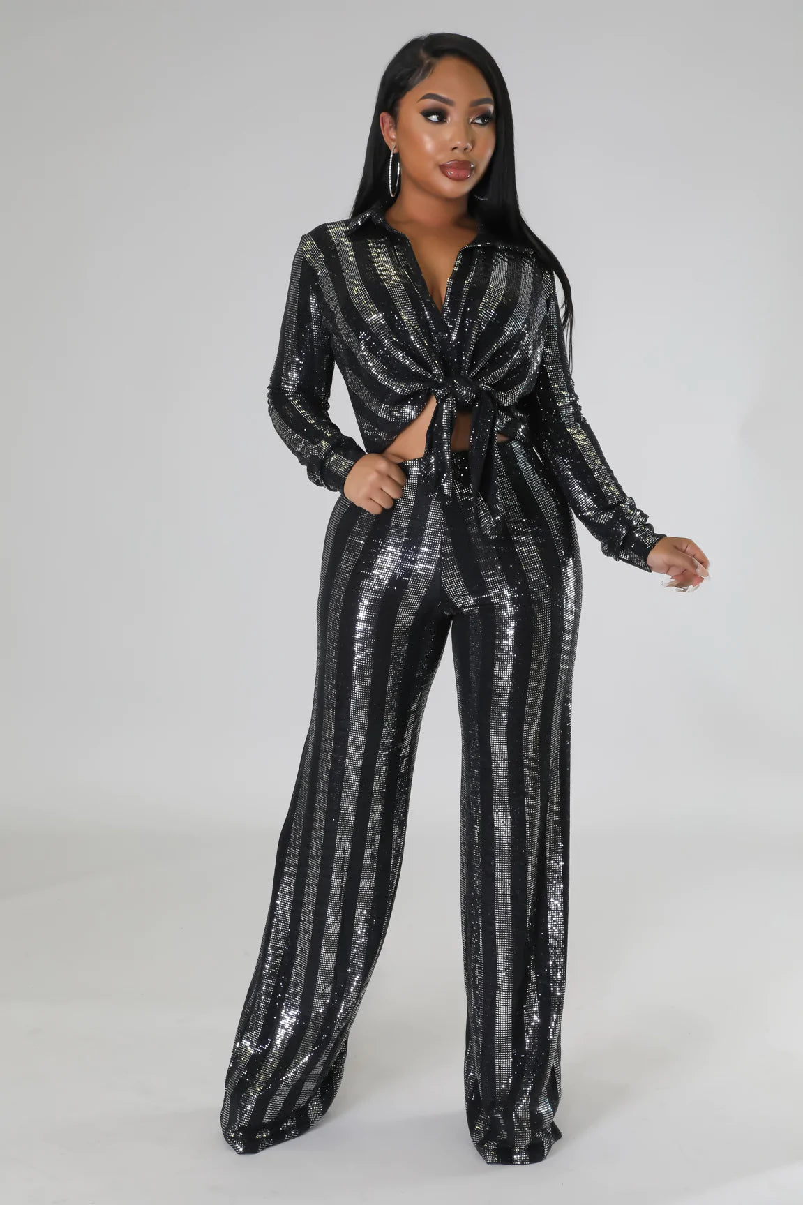 Disco Hours Women's Pants Set - Trendy 70s Inspired Outfit for Parties & Nightlife | Perfect for Disco, Club Nights, and Retro-Themed Events