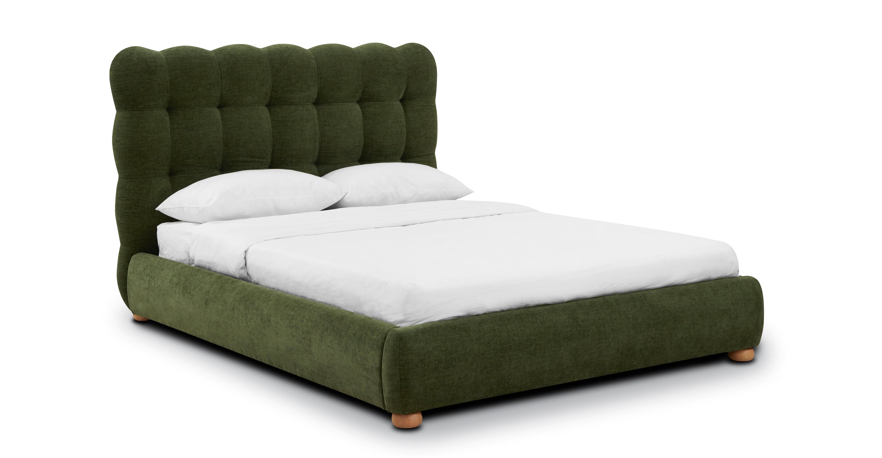 Leda Bed Frame - Modern Platform Bed with Sturdy Wooden Slats & Easy Assembly, Perfect for Bedroom, Guest Room, or Studio Apartment