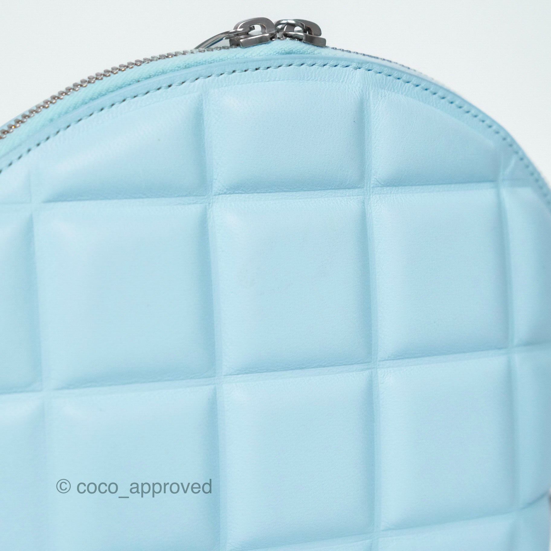 Bottega Veneta Mini Half Moon Bag in Topazio Blue Nappa Lambskin with Silver Hardware - Luxury Crossbody Purse for Women, Perfect for Date Night & Evening Events