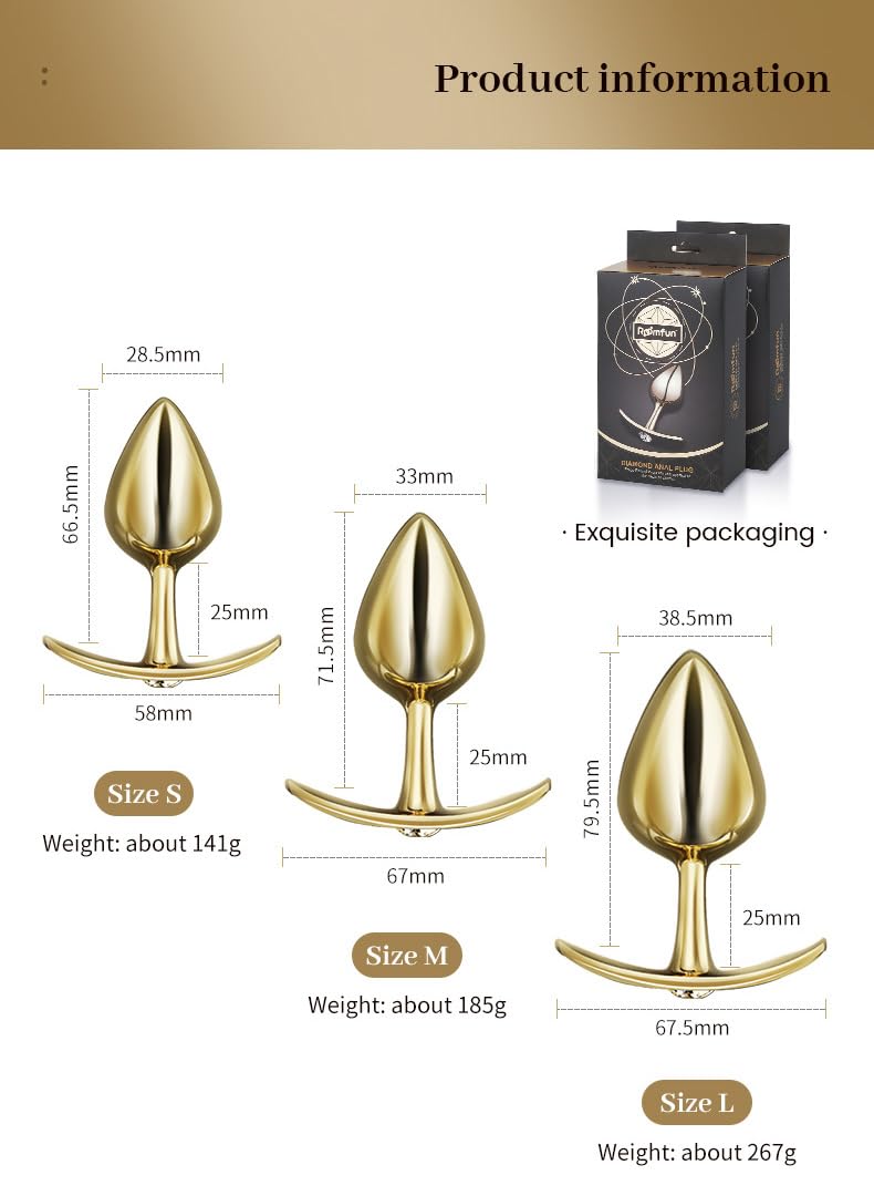 Premium Diamond Anal Plug - High-Quality BDSM Sex Toy for Couples & Women - Intense Pleasure & Comfort - Perfect for Spicing Up Your Sex Life & Role Play Scenes