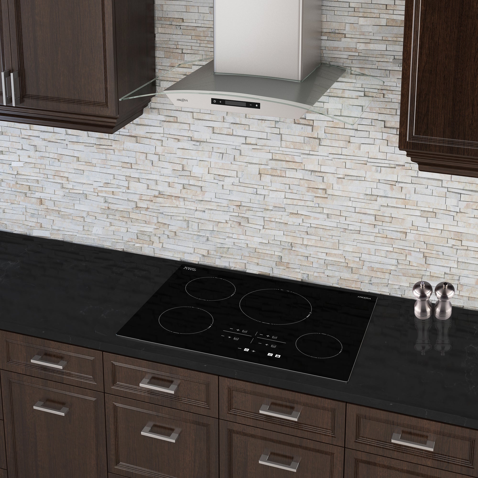 GCD430 30-Inch Convertible Glass Canopy Range Hood - 400 CFM Ducted Wall Mount Ventilation for Kitchen - Perfect for Modern Homes & Cooking Enthusiasts