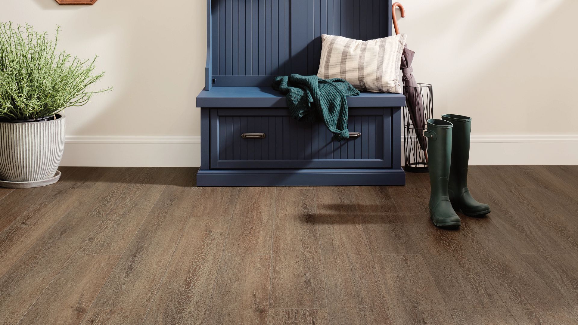 Coretec Plus HD Integrated Bevel Laurent Oak 7x60 Waterproof Luxury Vinyl Plank Flooring - Perfect for Living Room, Bedroom & Kitchen