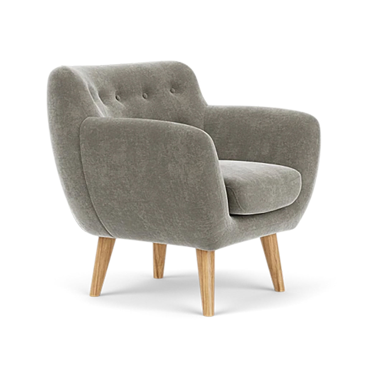 Anne Fabric Armchair - Modern Upholstered Accent Chair for Living Room, Bedroom & Office - Comfortable Lounge Chair with Sturdy Wooden Legs (Perfect for Reading, Relaxing & Home Decor)